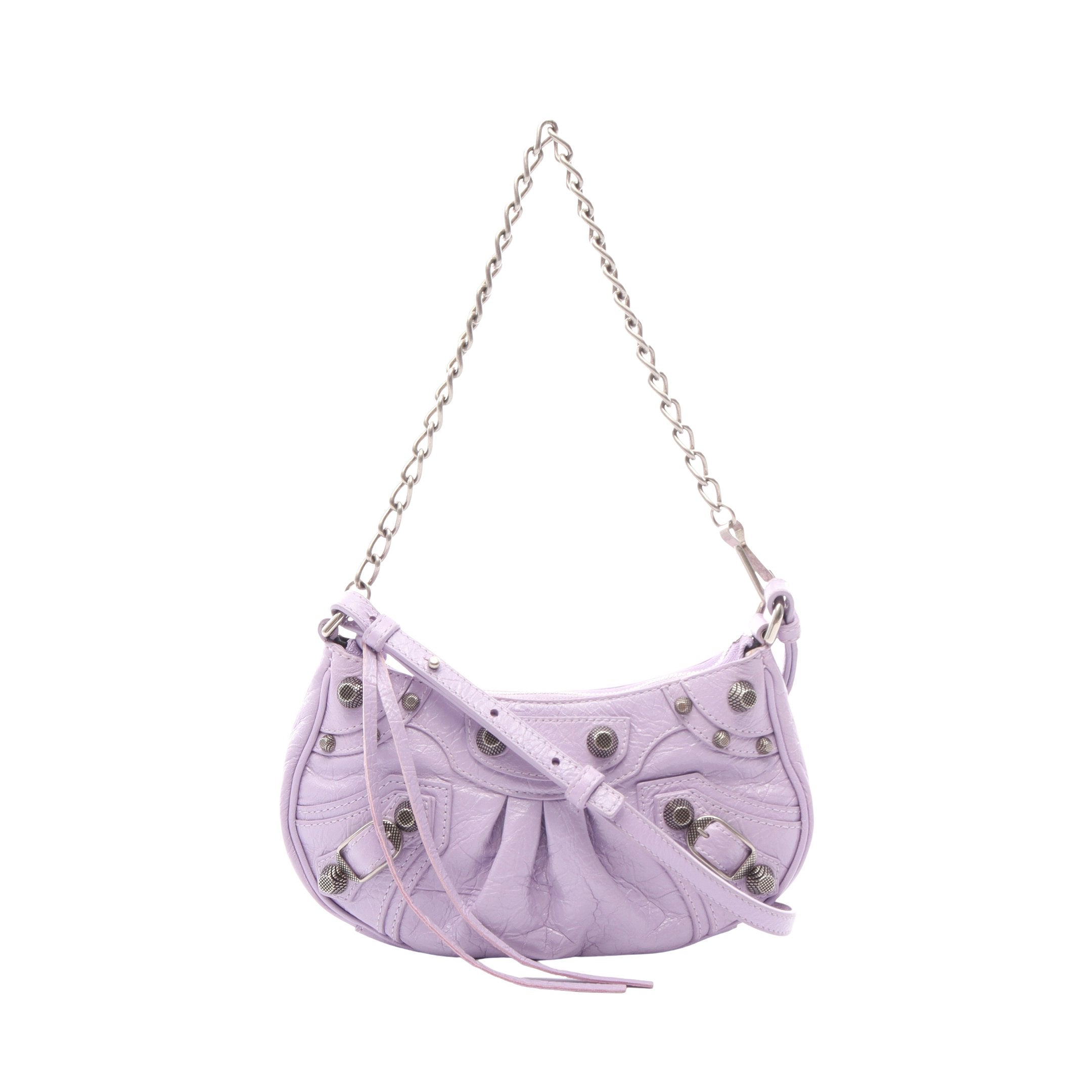 バレンシアガ パニエXS 466498 ハンドバッグ パープル ベージュラフィア LE CAGOLE MINI BB ル カゴール ミニ 2WAY チェーンハンドバッグ