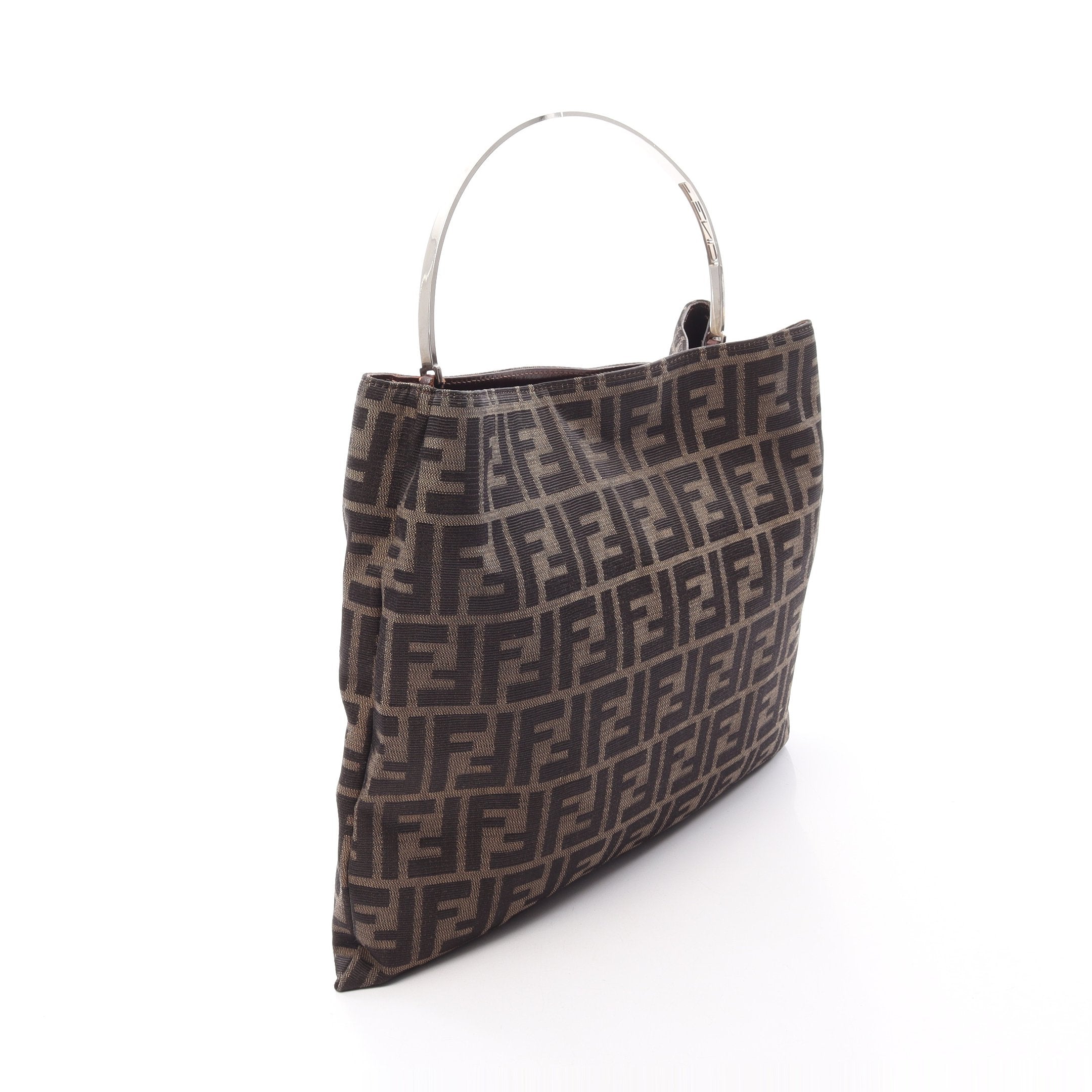 Fendi フェンディ トートバッグ ハンドバック ズッカ キャンバス ブラウン ズッカ トートバッグ ハンドバッグ トートバッグ キャンバス レザー