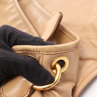マテラッセ 2WAY ハンドバッグ レザー ベージュ ミュウミュウ バッグ miu miu