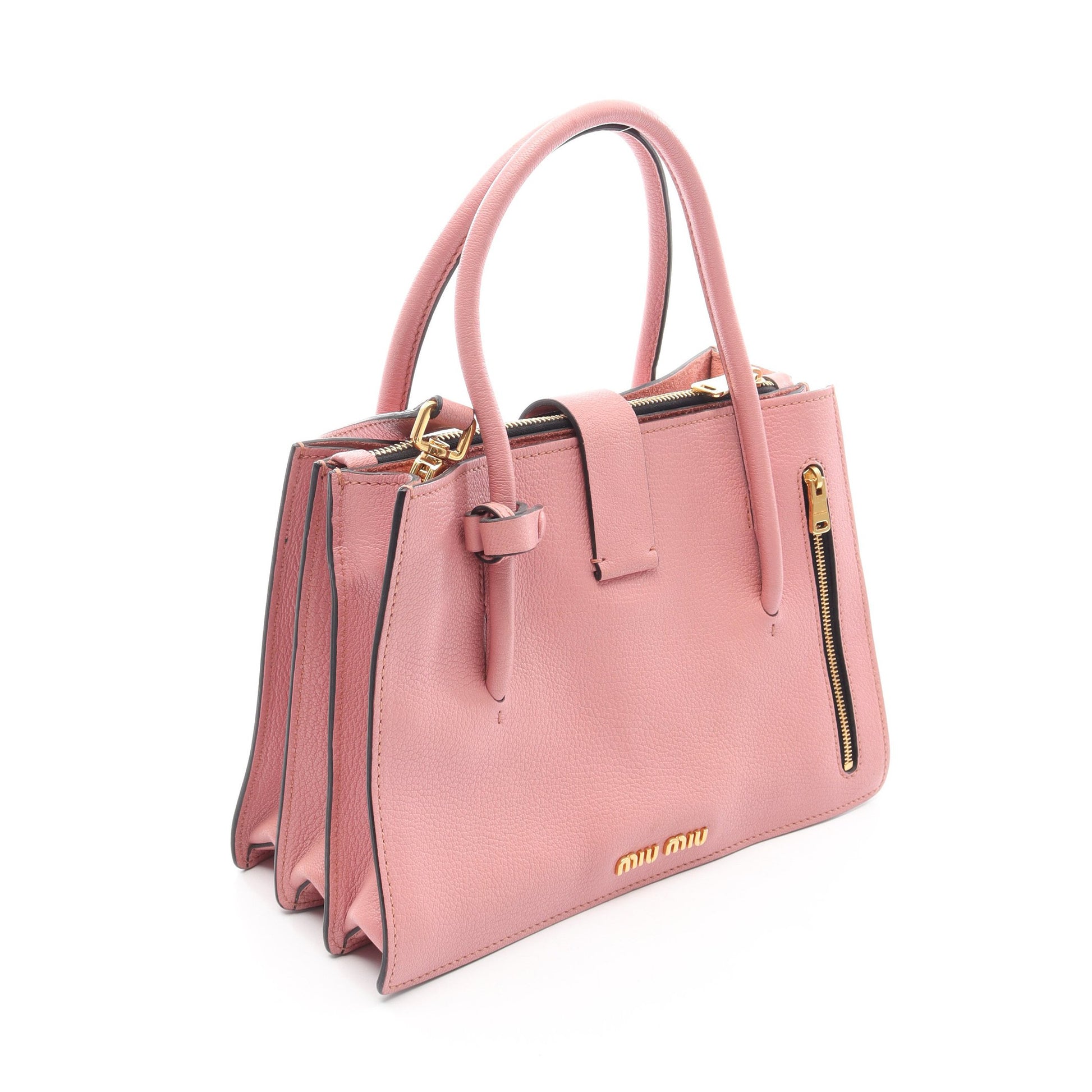 MADRAS マドラス 2WAY ハンドバッグ レザー ピンク ミュウミュウ バッグ miu miu