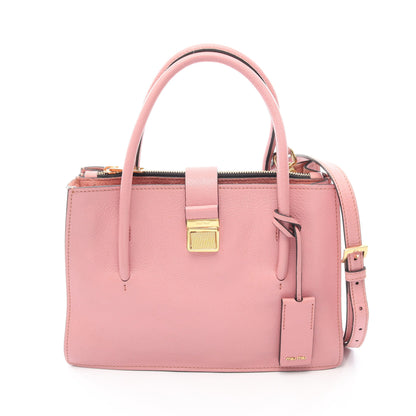 MADRAS マドラス 2WAY ハンドバッグ レザー ピンク ミュウミュウ バッグ miu miu