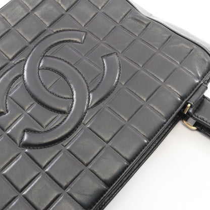 チョコバー ショルダーバッグ トートバッグ ラムスキン ブラック ゴールド金具 シャネル