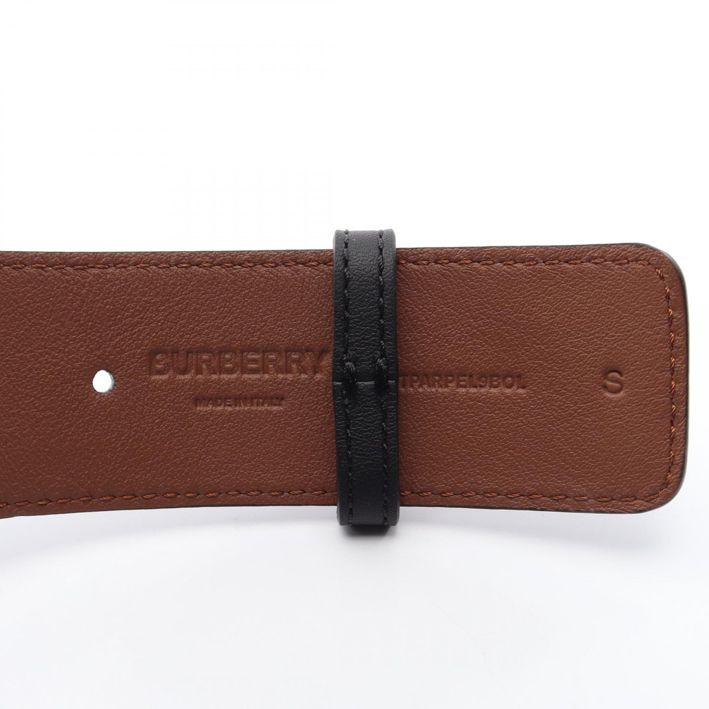 TB REVERSIBLE リバーシブル ベルト レザー ブラック ブラウン バーバリー