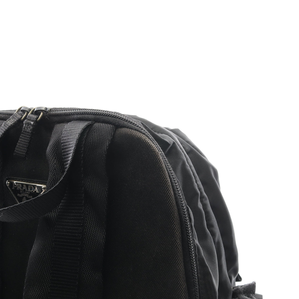 トライアングルロゴ バックパック リュックサック ナイロン ブラック プラダ バッグ PRADA