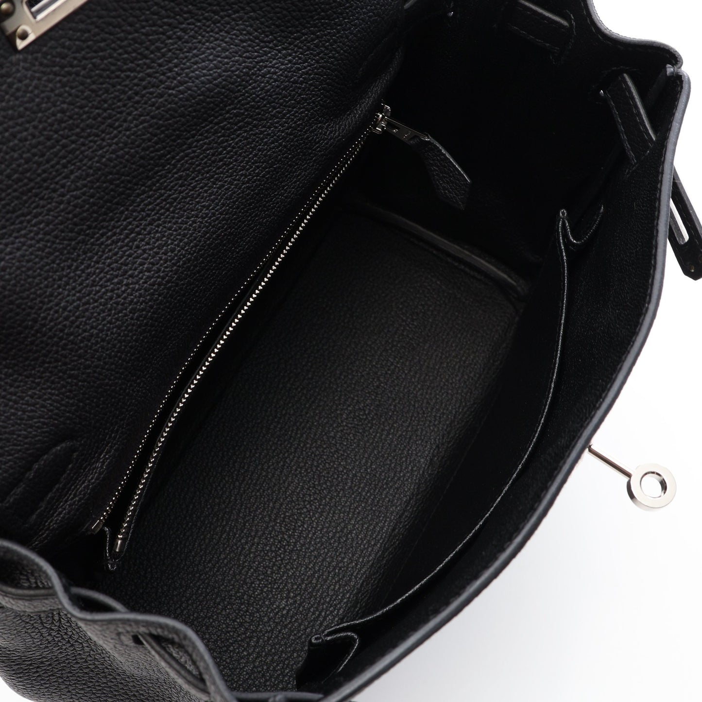 ケリー25 2WAY ハンドバッグ トゴ ブラック シルバー金具 B刻印 エルメス