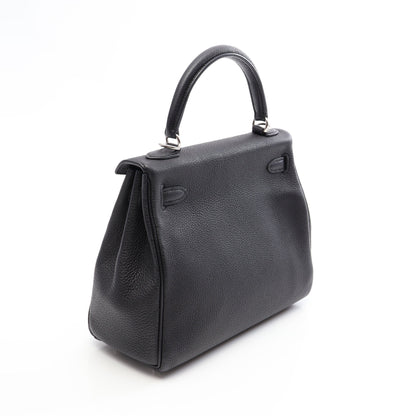 ケリー25 2WAY ハンドバッグ トゴ ブラック シルバー金具 B刻印 エルメス