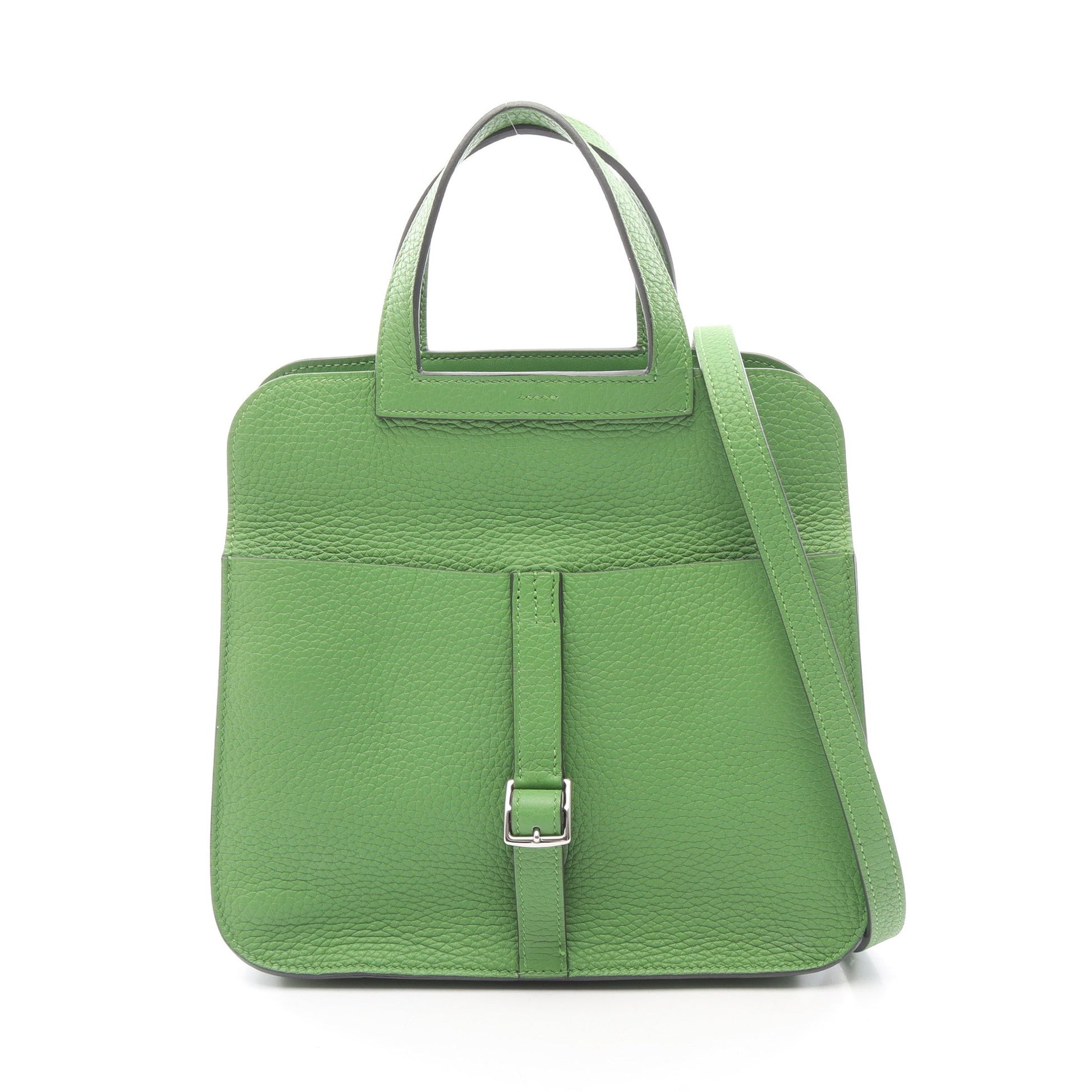 アルザン25 ヴェールユッカ 2WAY ハンドバッグ トリヨンクレマンス グリーン シルバー金具 B刻印 エルメス バッグ HERMES