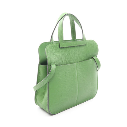 アルザン25 ヴェールユッカ 2WAY ハンドバッグ トリヨンクレマンス グリーン シルバー金具 B刻印 エルメス バッグ HERMES