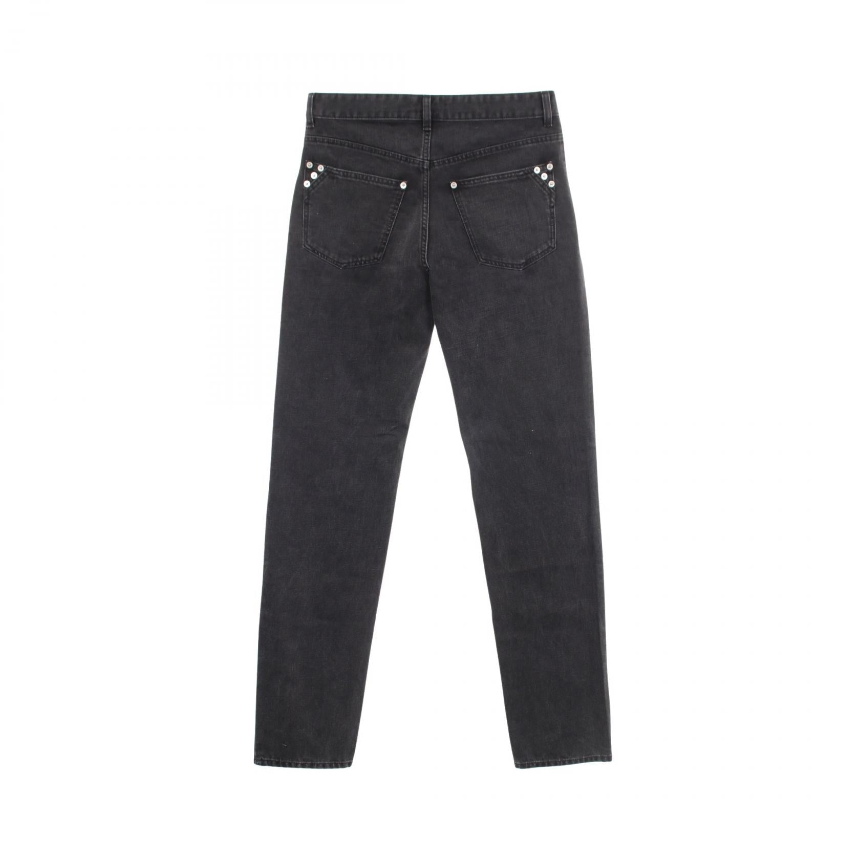 VANDA デニムパンツ コットン ダークグレー エトワールイザベルマラン ボトムス ETOILE ISABEL MARANT
