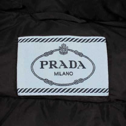 三角プレート ダウンジャケット ナイロン ブラック プラダ アウター PRADA
