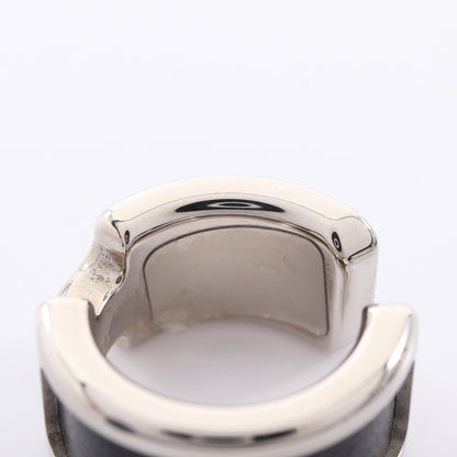 オランプPM イヤーカフ レザー ブラック シルバー エルメス アクセサリー HERMES