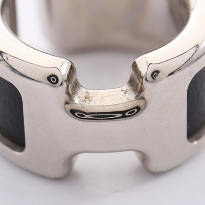 オランプPM イヤーカフ レザー ブラック シルバー エルメス アクセサリー HERMES