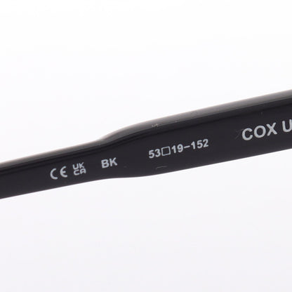 COX UCKERCH クロステンプル ウェリントン アイウェア メガネ 眼鏡 SV925 ブラック シルバー クロムハーツ
