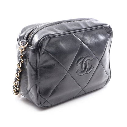 マトラッセ タッセル チェーンショルダーバッグ ラムスキン ブラック ゴールド金具 ヴィンテージ シャネル バッグ CHANEL