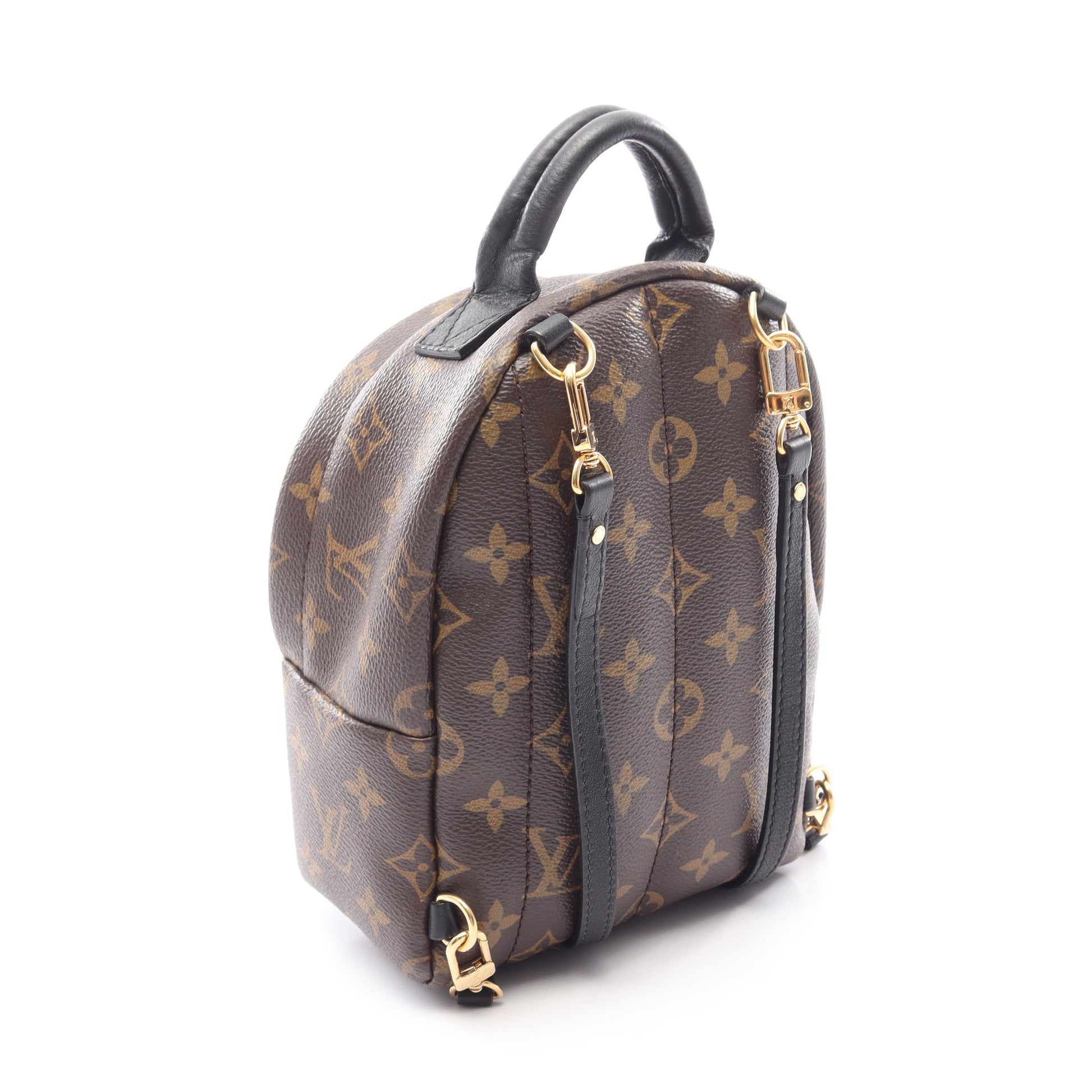 パームスプリングス ミニ モノグラム バックパック リュックサック PVC レザー ブラウン ブラック ルイヴィトン バッグ LOUIS VUITTON