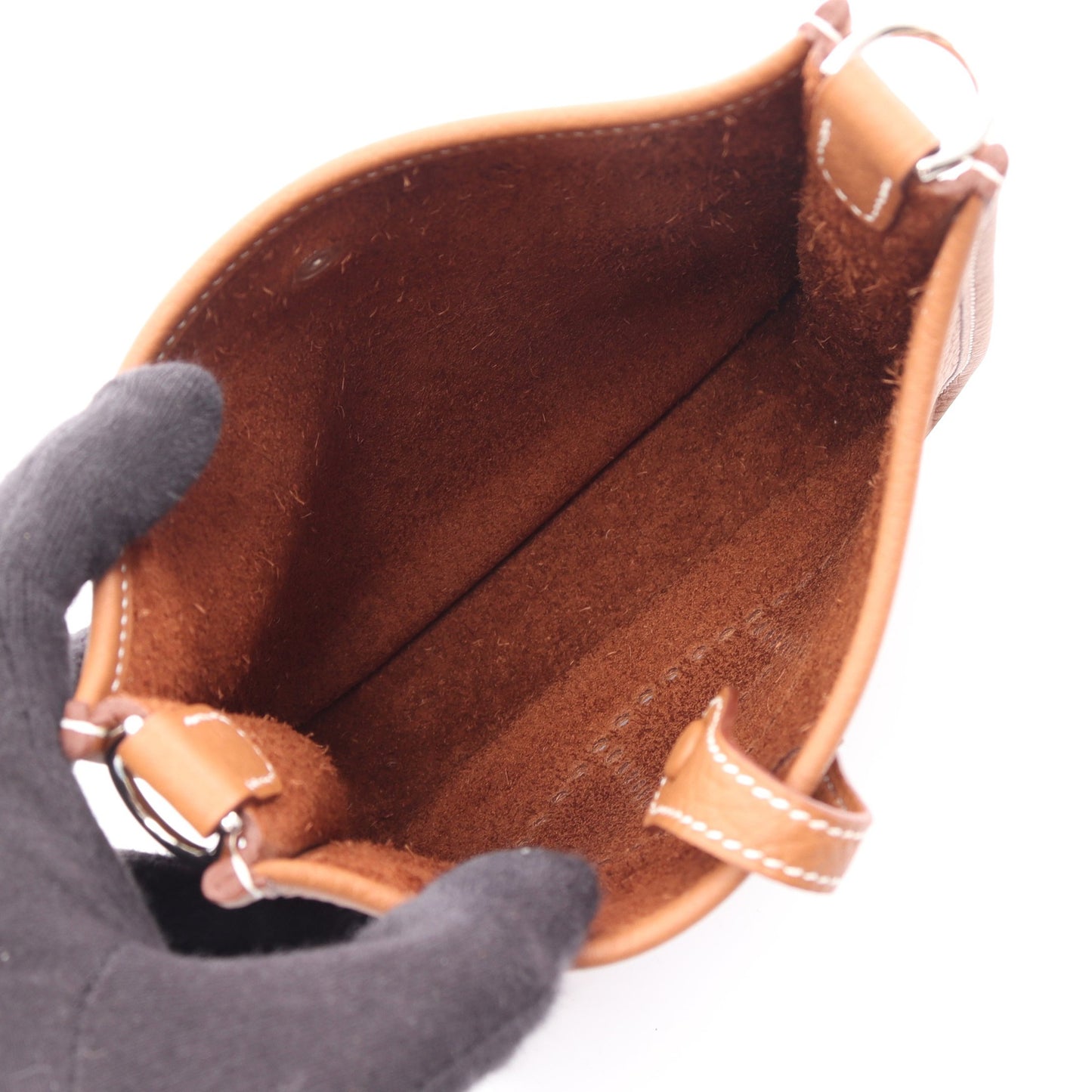 エヴリンTPM ゴールド ショルダーバッグ トリヨンクレマンス ライトブラウン シルバー金具 G刻印 エルメス