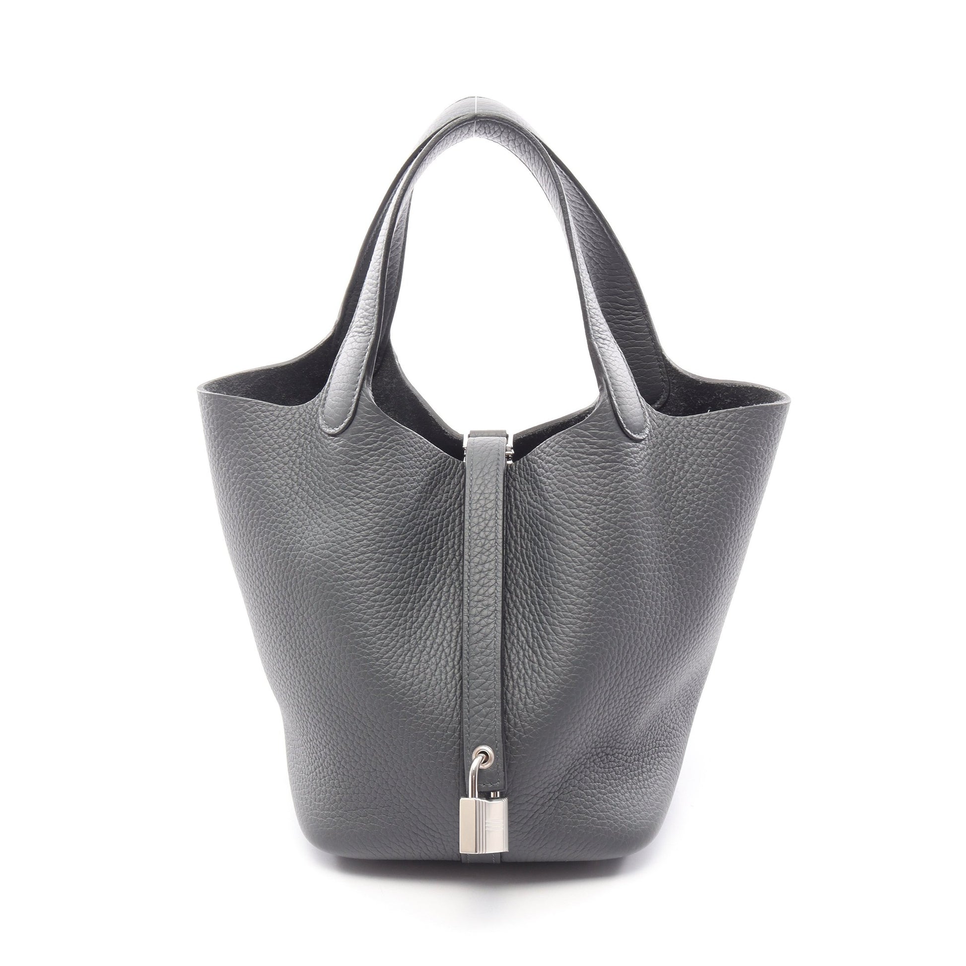 ピコタンロックPM アルドワーズ ハンドバッグ トリヨンクレマンス グレー シルバー金具 K刻印 エルメス バッグ HERMES