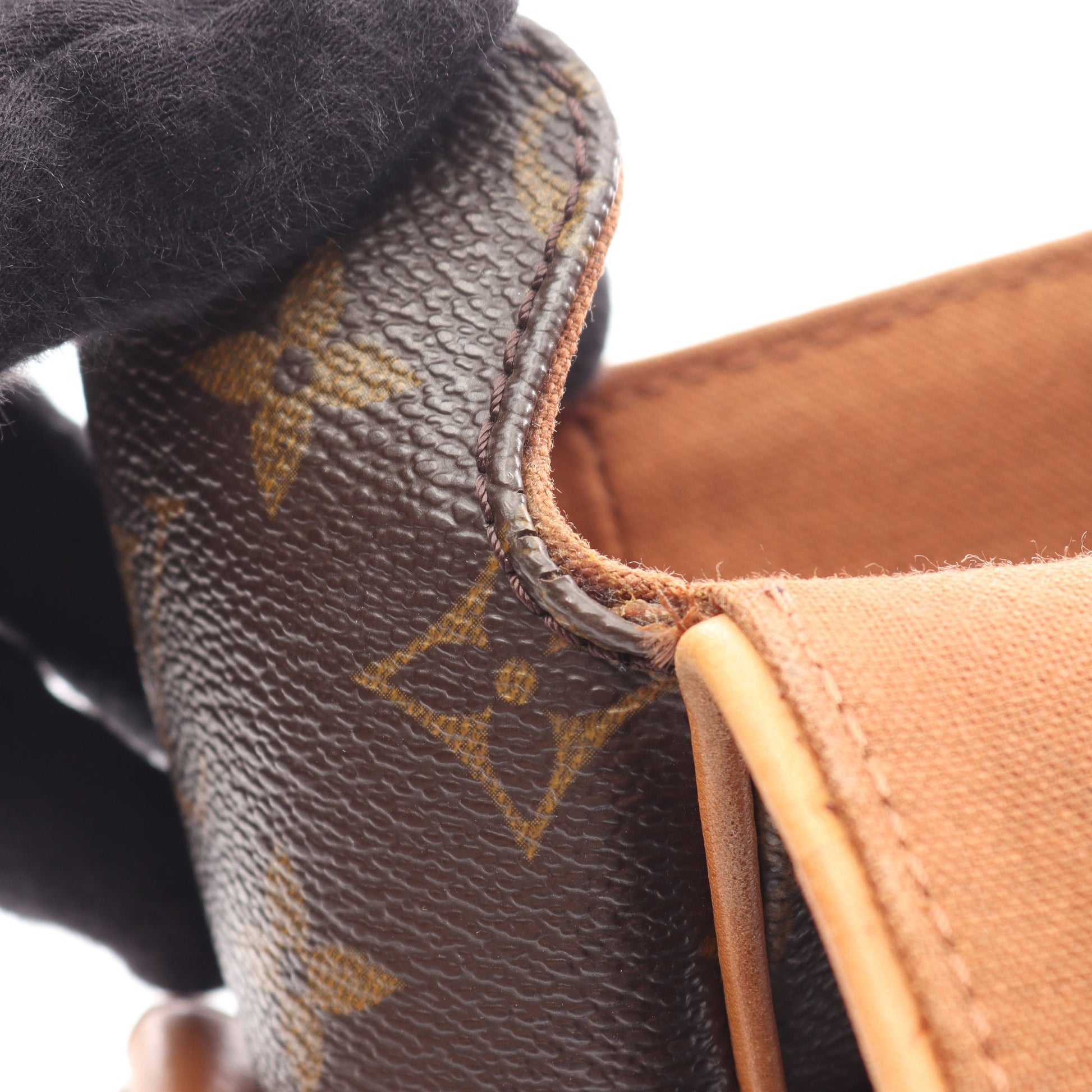 アベス モノグラム ショルダーバッグ PVC レザー ブラウン ルイヴィトン バッグ LOUIS VUITTON