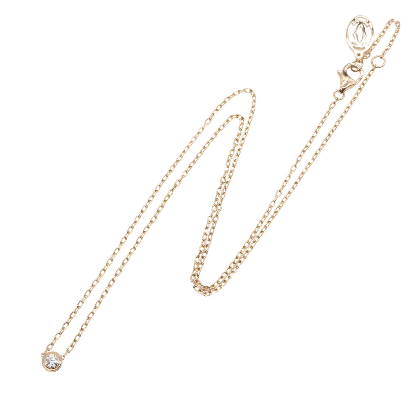 ダムール SM ネックレス ネックレス K18PG ダイヤモンド ピンクゴールド クリア カルティエ アクセサリー Cartier