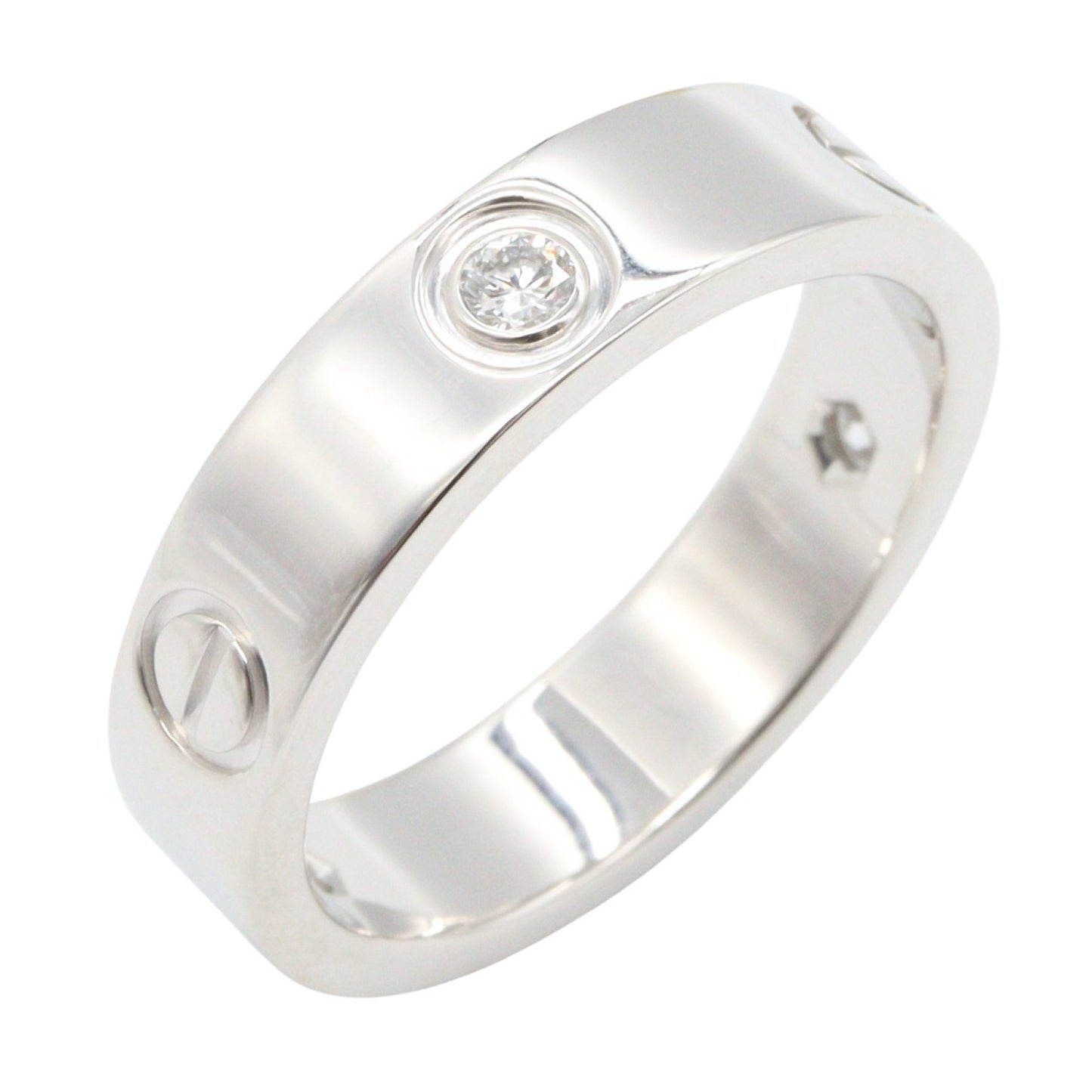 ラブリング 3PD リング 指輪 K18WG ダイヤモンド ホワイトゴールド クリア カルティエ アクセサリー Cartier