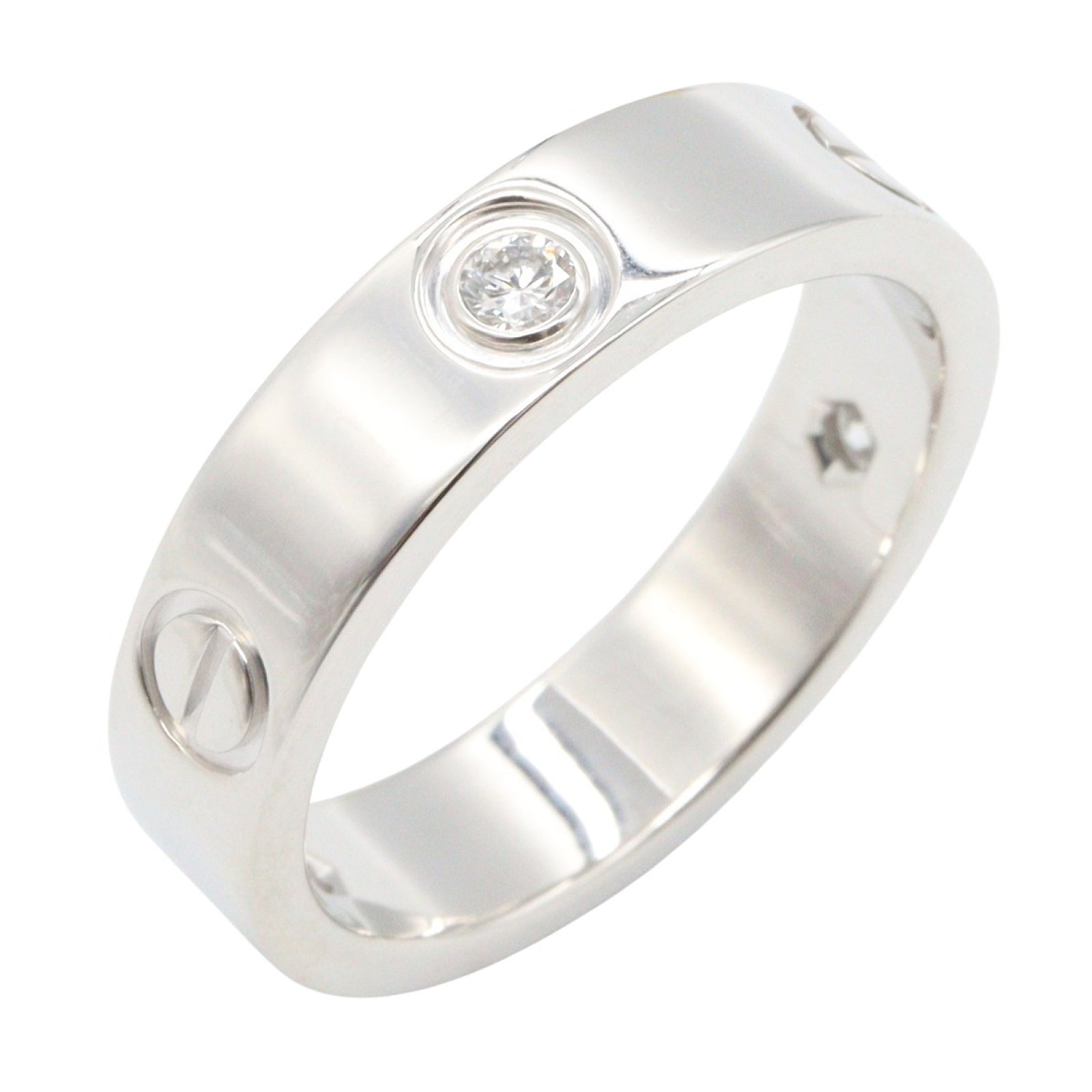 ラブリング 3PD リング 指輪 K18WG ダイヤモンド ホワイトゴールド クリア カルティエ アクセサリー Cartier