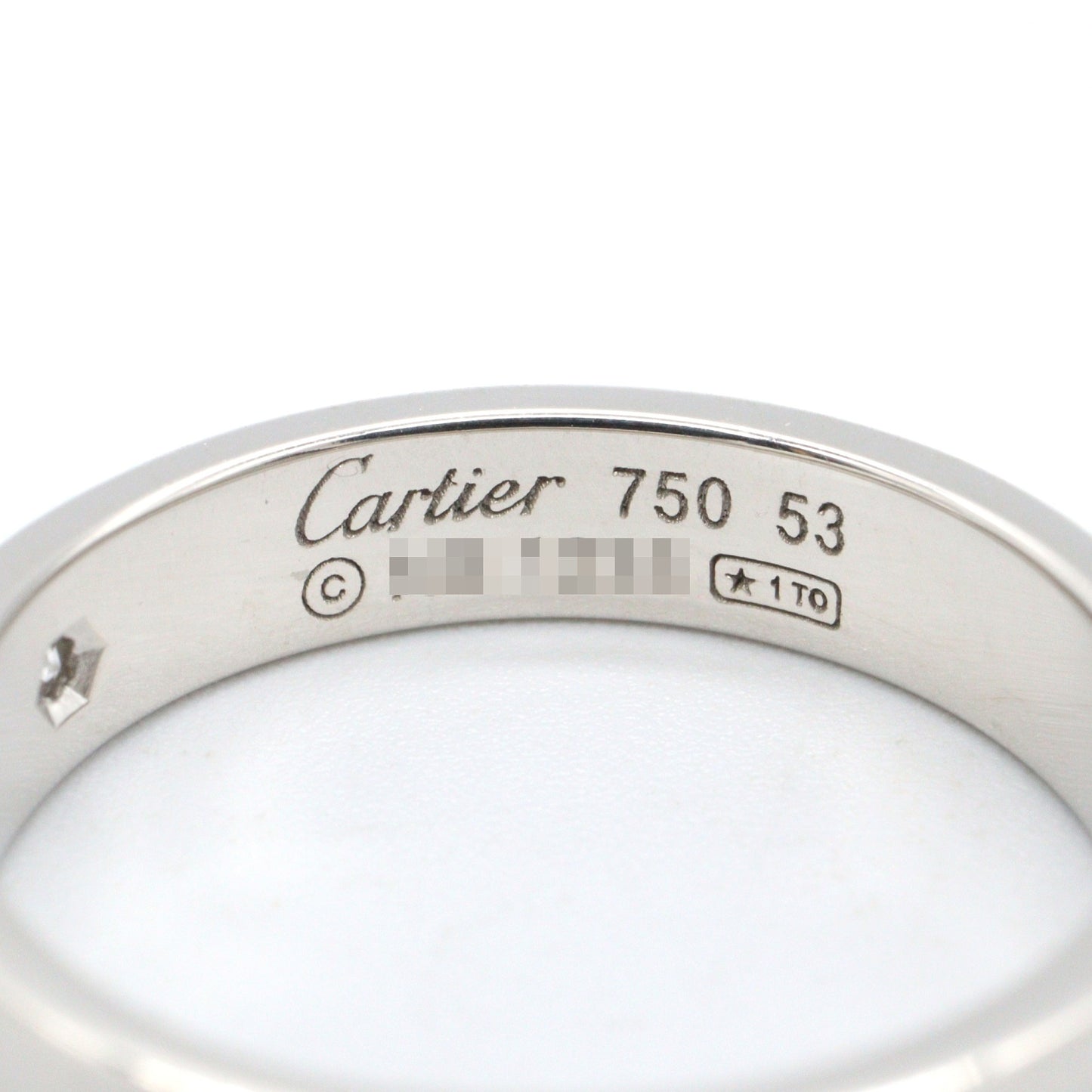 ミニラブリング 1PD リング 指輪 K18WG ダイヤモンド ホワイトゴールド クリア カルティエ アクセサリー Cartier