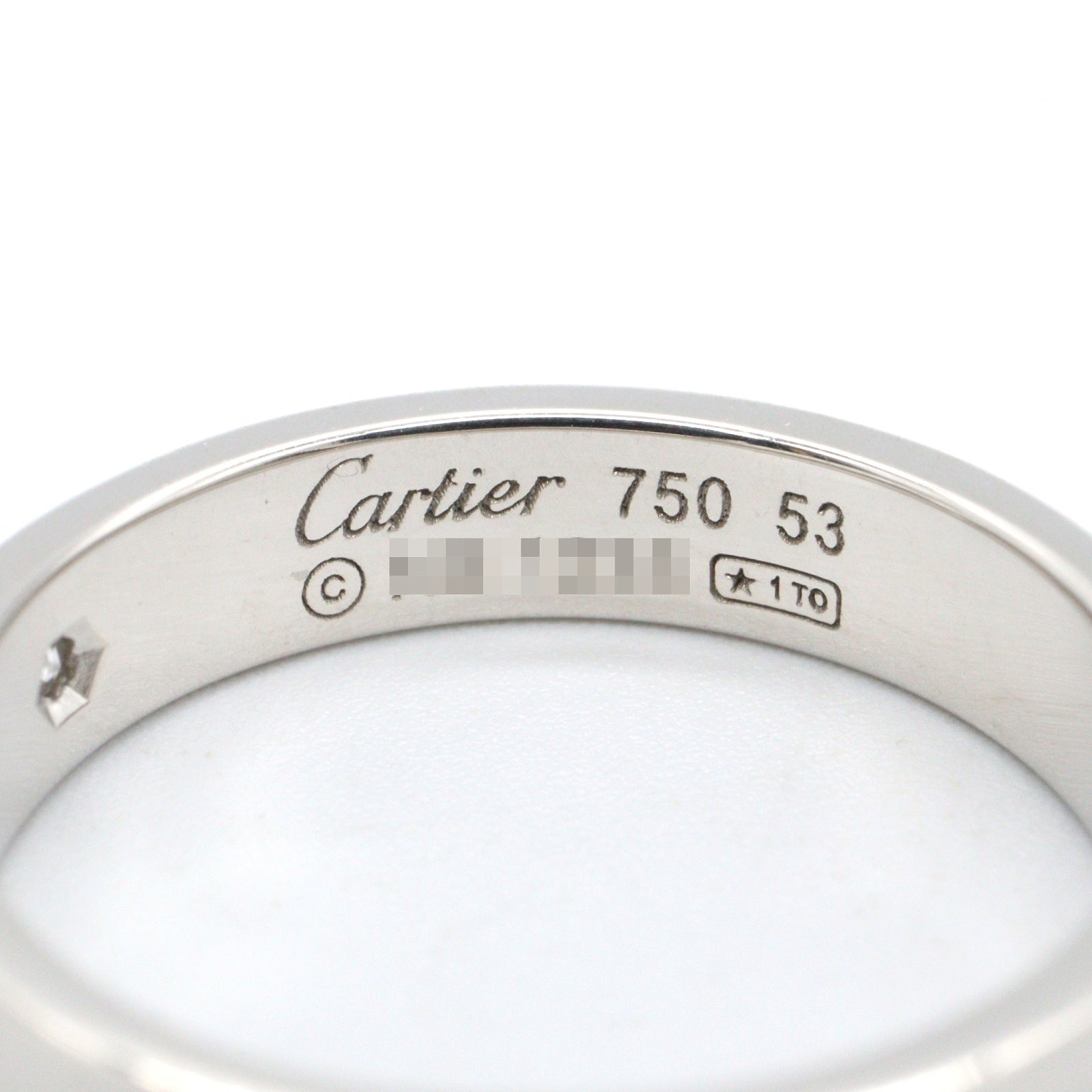 ミニラブリング 1PD リング 指輪 K18WG ダイヤモンド ホワイトゴールド クリア カルティエ アクセサリー Cartier