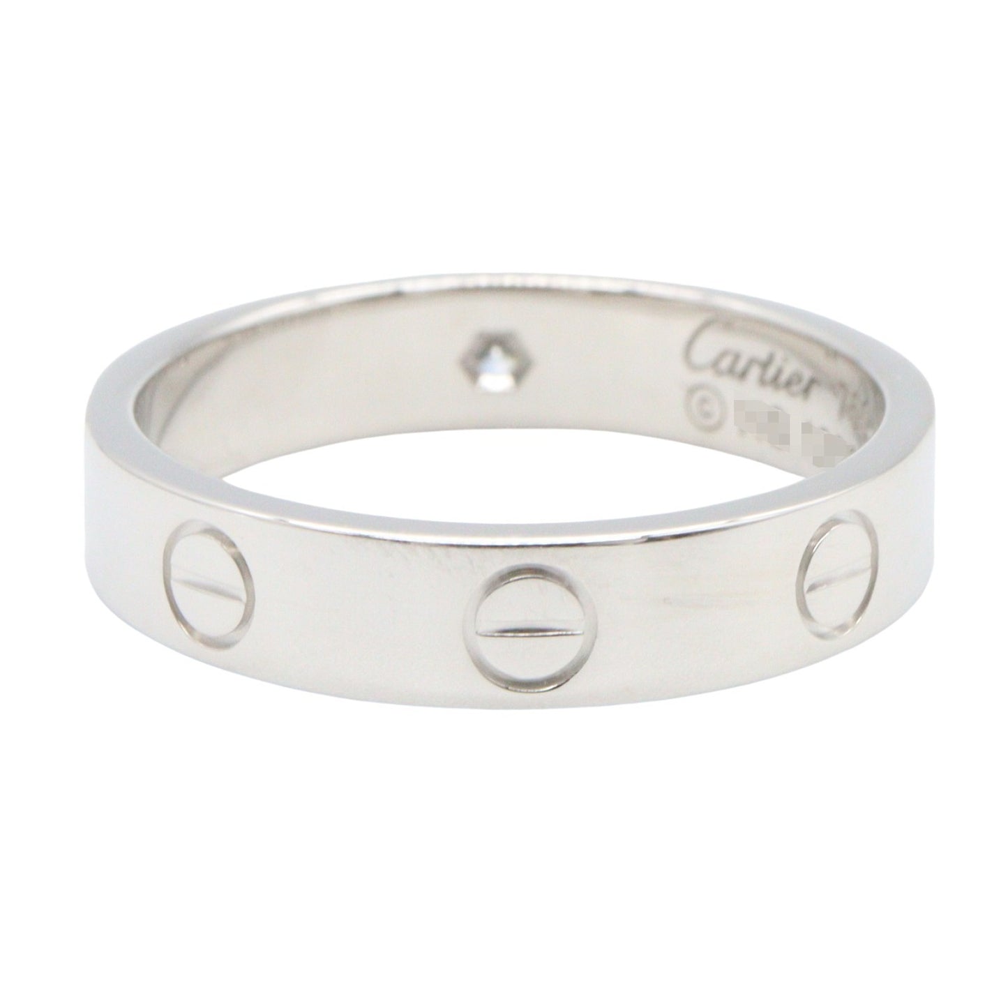 ミニラブリング 1PD リング 指輪 K18WG ダイヤモンド ホワイトゴールド クリア カルティエ アクセサリー Cartier