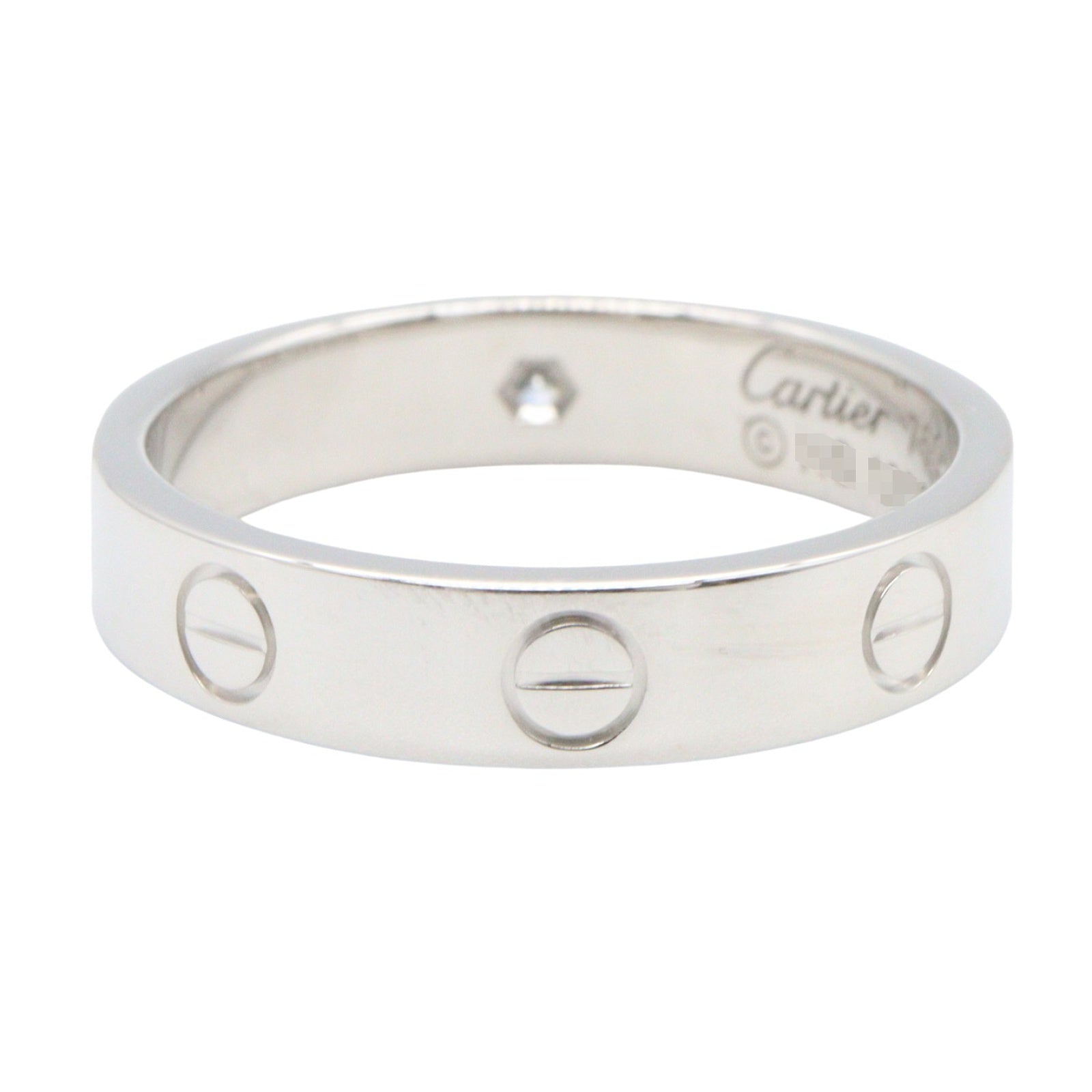 ミニラブリング 1PD リング 指輪 K18WG ダイヤモンド ホワイトゴールド クリア カルティエ アクセサリー Cartier
