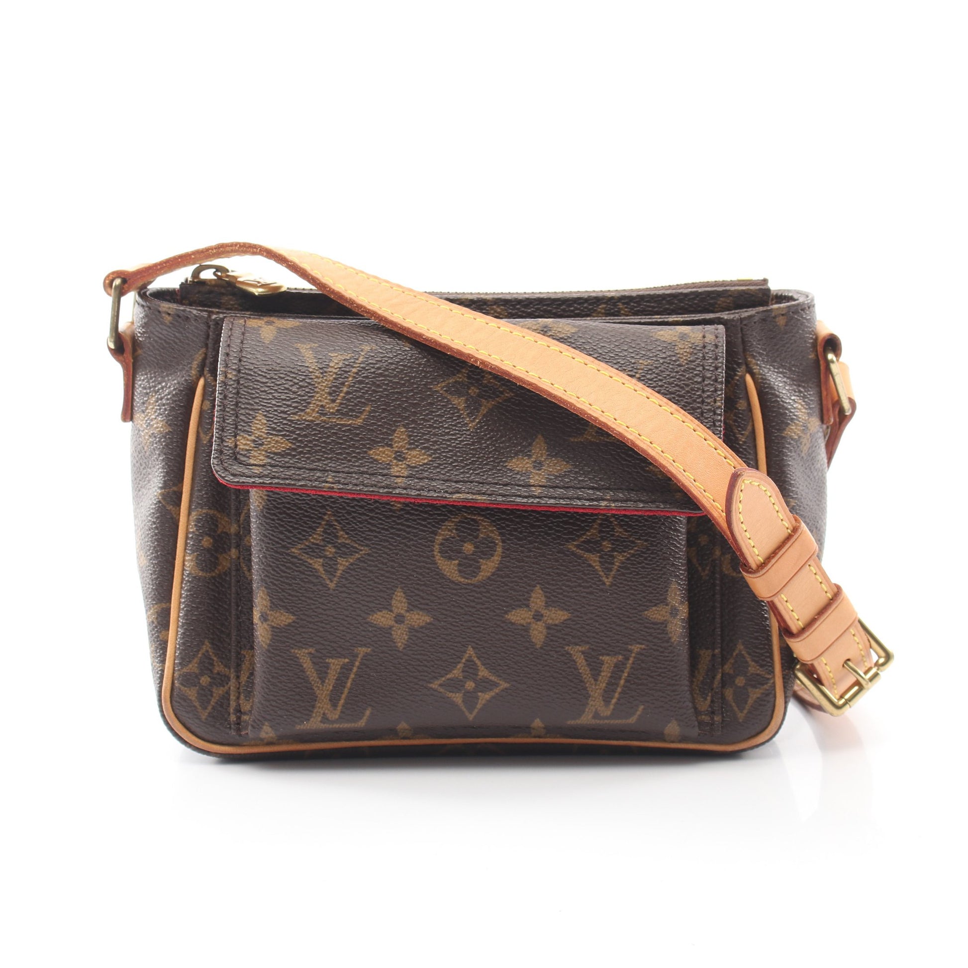 ヴィバシテPM モノグラム ショルダーバッグ PVC レザー ブラウン ルイヴィトン バッグ LOUIS VUITTON