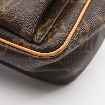 ヴィバシテPM モノグラム ショルダーバッグ PVC レザー ブラウン ルイヴィトン バッグ LOUIS VUITTON
