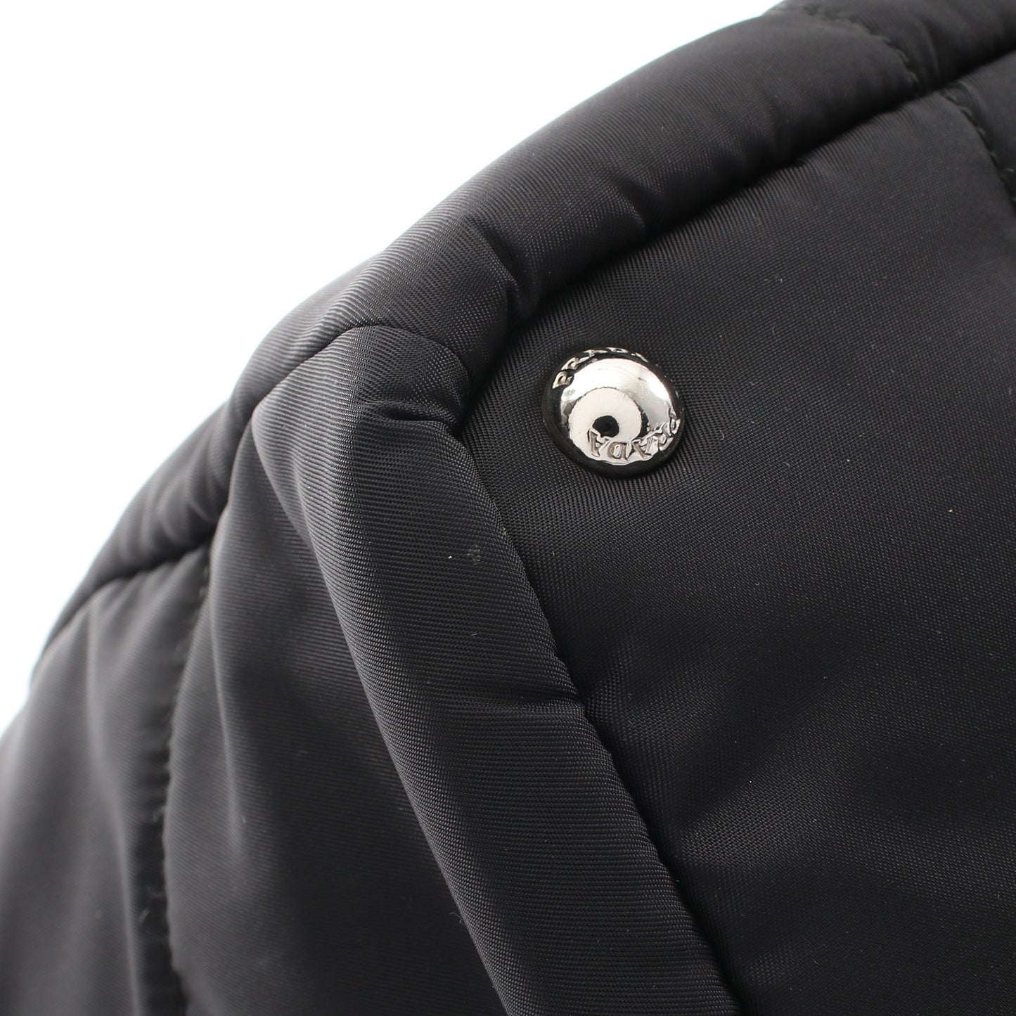 TESSUTO BOMBER ボンバー 2WAY ハンドバッグ トートバッグ ナイロン レザー ブラック プラダ バッグ PRADA