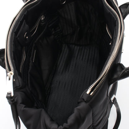 TESSUTO BOMBER ボンバー 2WAY ハンドバッグ トートバッグ ナイロン レザー ブラック プラダ バッグ PRADA