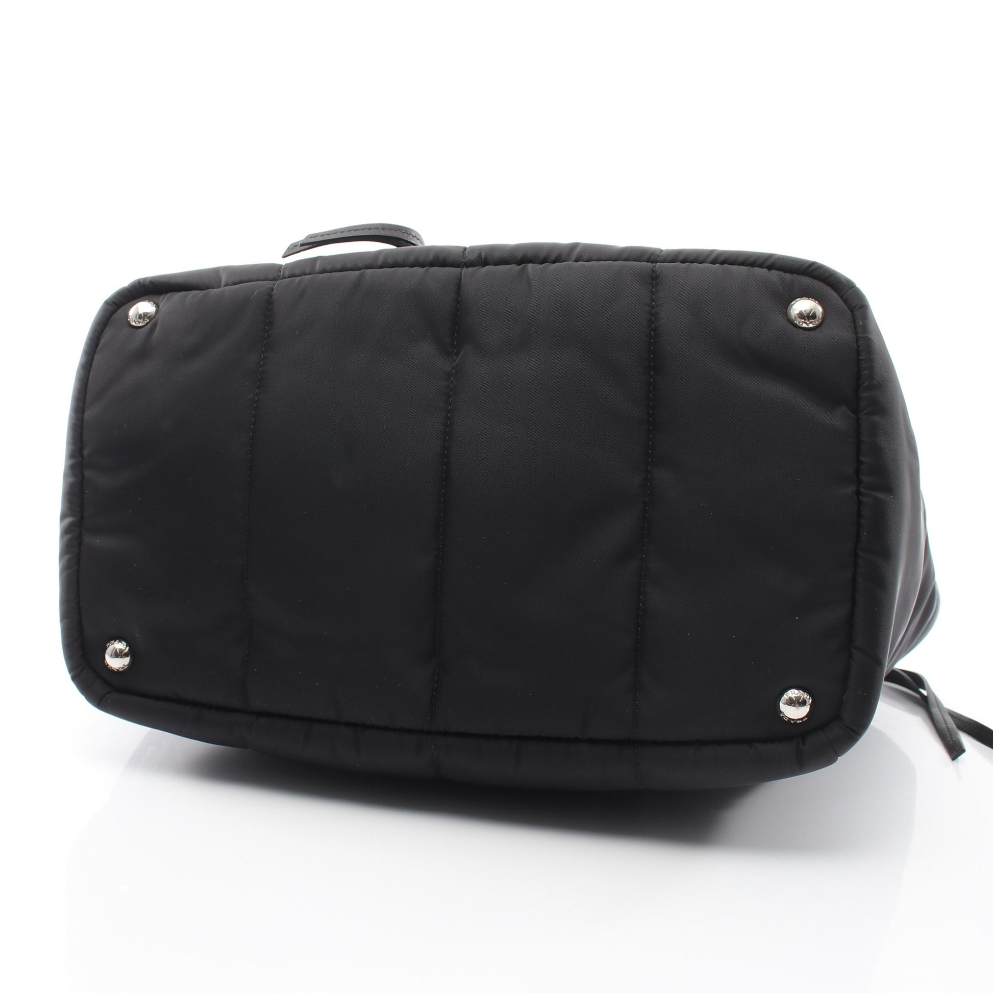 TESSUTO BOMBER ボンバー 2WAY ハンドバッグ トートバッグ ナイロン レザー ブラック プラダ バッグ PRADA