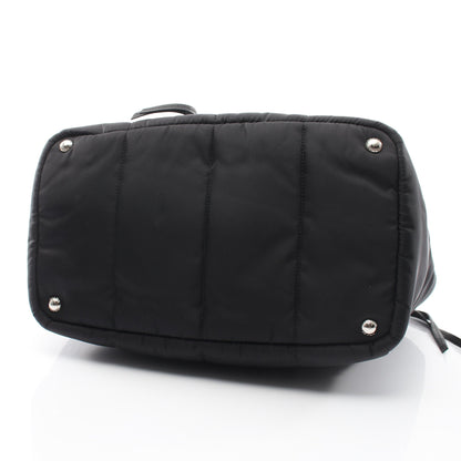 TESSUTO BOMBER ボンバー 2WAY ハンドバッグ トートバッグ ナイロン レザー ブラック プラダ バッグ PRADA