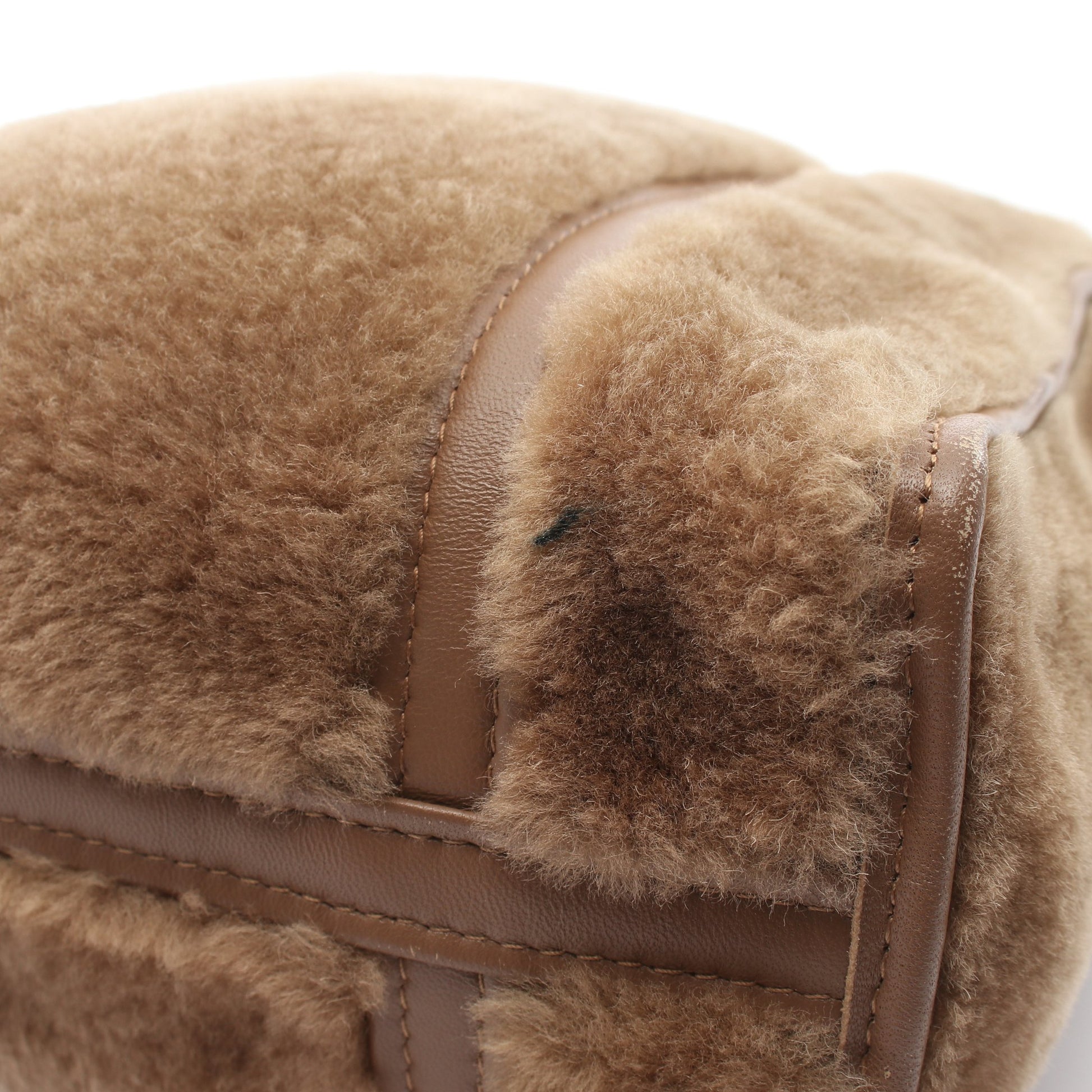 BAZAR SHOPPER バザールショッパー XS 2WAY ハンドバッグ トートバッグ ムートン レザー ブラウン バレンシアガ バッグ BALENCIAGA
