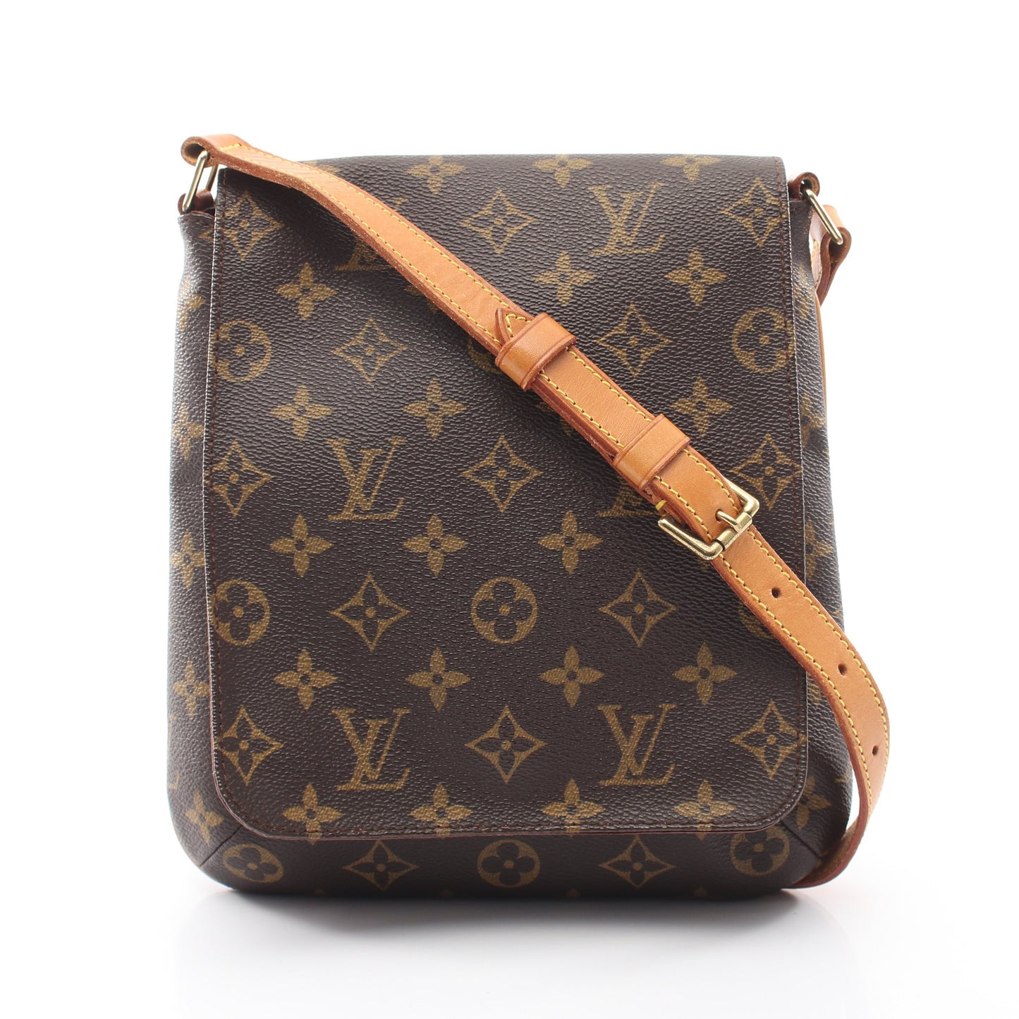ミュゼットサルサ ショートストラップ モノグラム ショルダーバッグ PVC レザー ブラウン ルイヴィトン バッグ LOUIS VUITTON