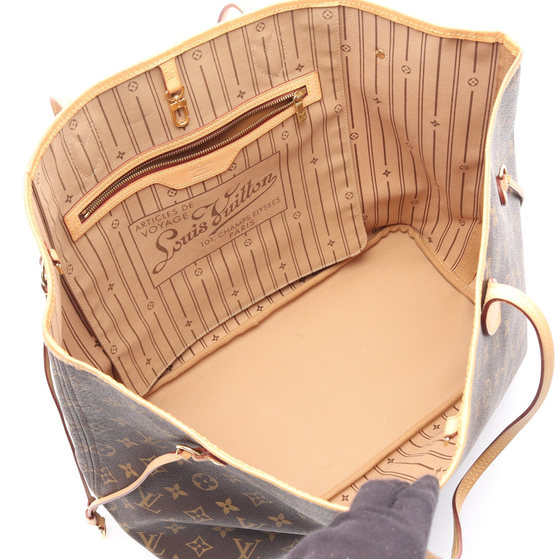 ネヴァーフルGM モノグラム ショルダーバッグ トートバッグ PVC レザー ブラウン ルイヴィトン バッグ LOUIS VUITTON