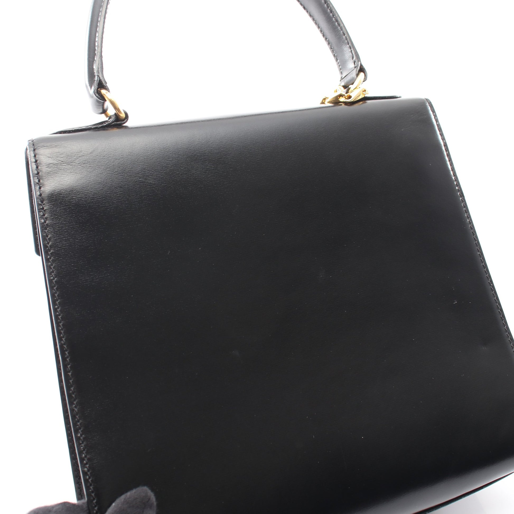 ガンチーニ ハンドバッグ レザー ブラック セリーヌ バッグ CELINE