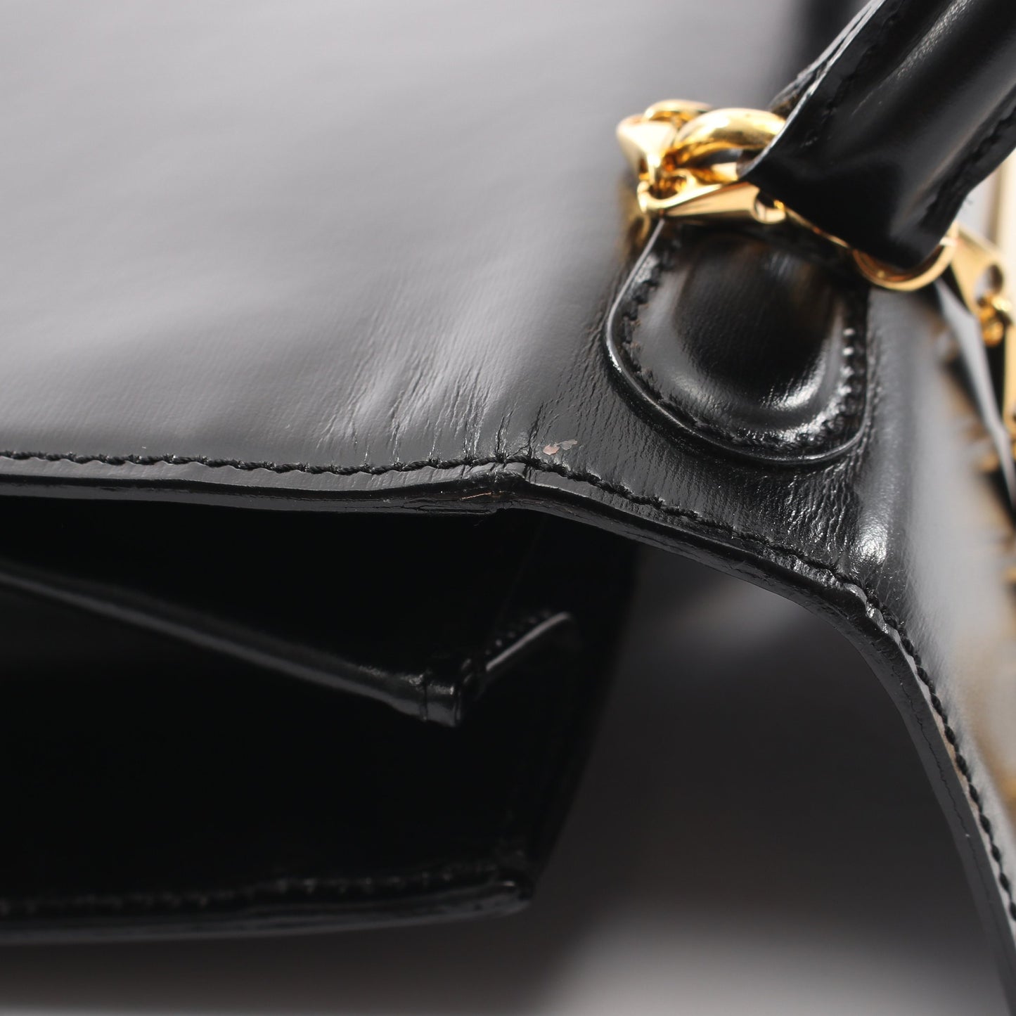ガンチーニ ハンドバッグ レザー ブラック セリーヌ バッグ CELINE
