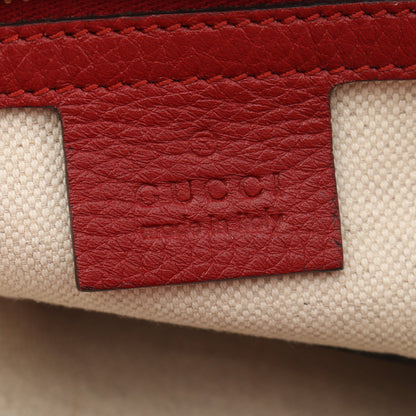 バンブー ショッパー ミディアム 2WAY ハンドバッグ トートバッグ レザー レッド グッチ バッグ GUCCI