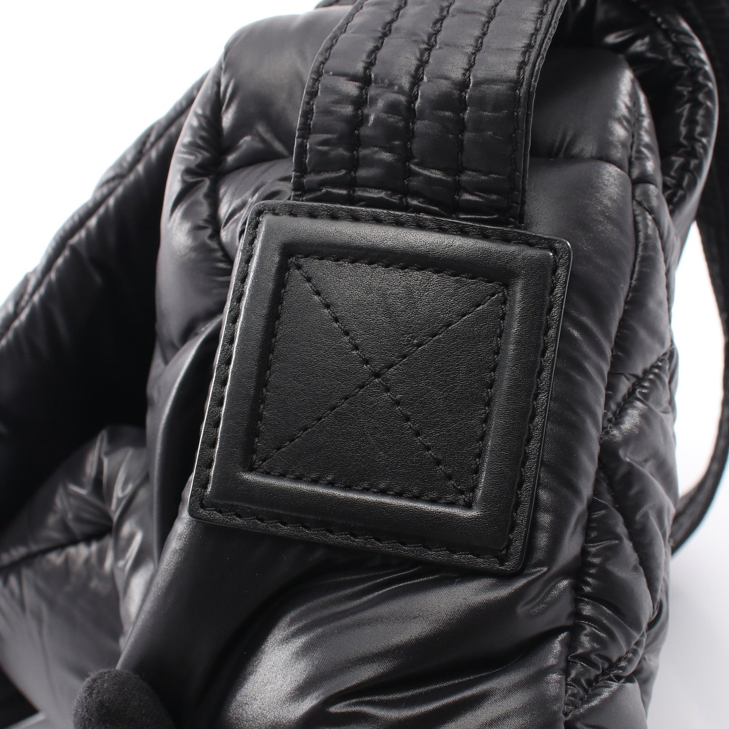 コココクーン ショルダーバッグ ナイロン レザー ブラック シルバー金具 シャネル バッグ CHANEL