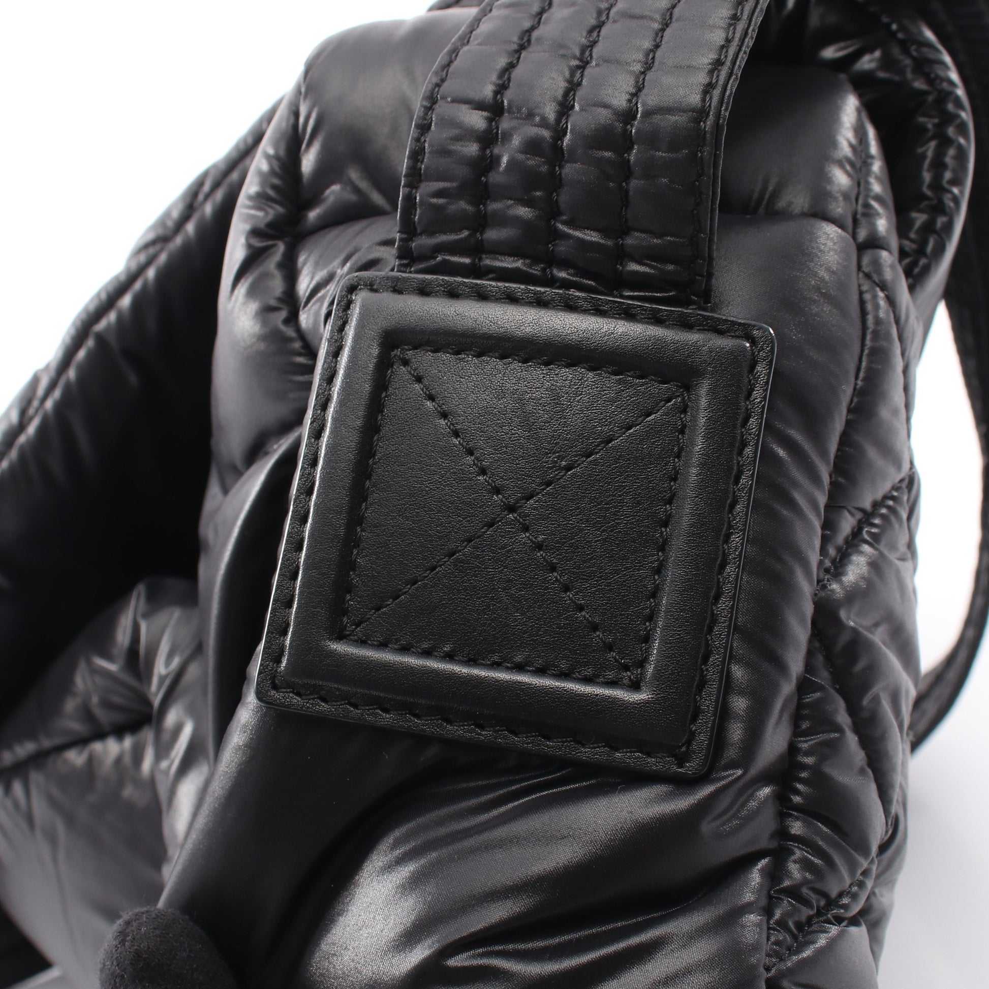 コココクーン ショルダーバッグ ナイロン レザー ブラック シルバー金具 シャネル バッグ CHANEL