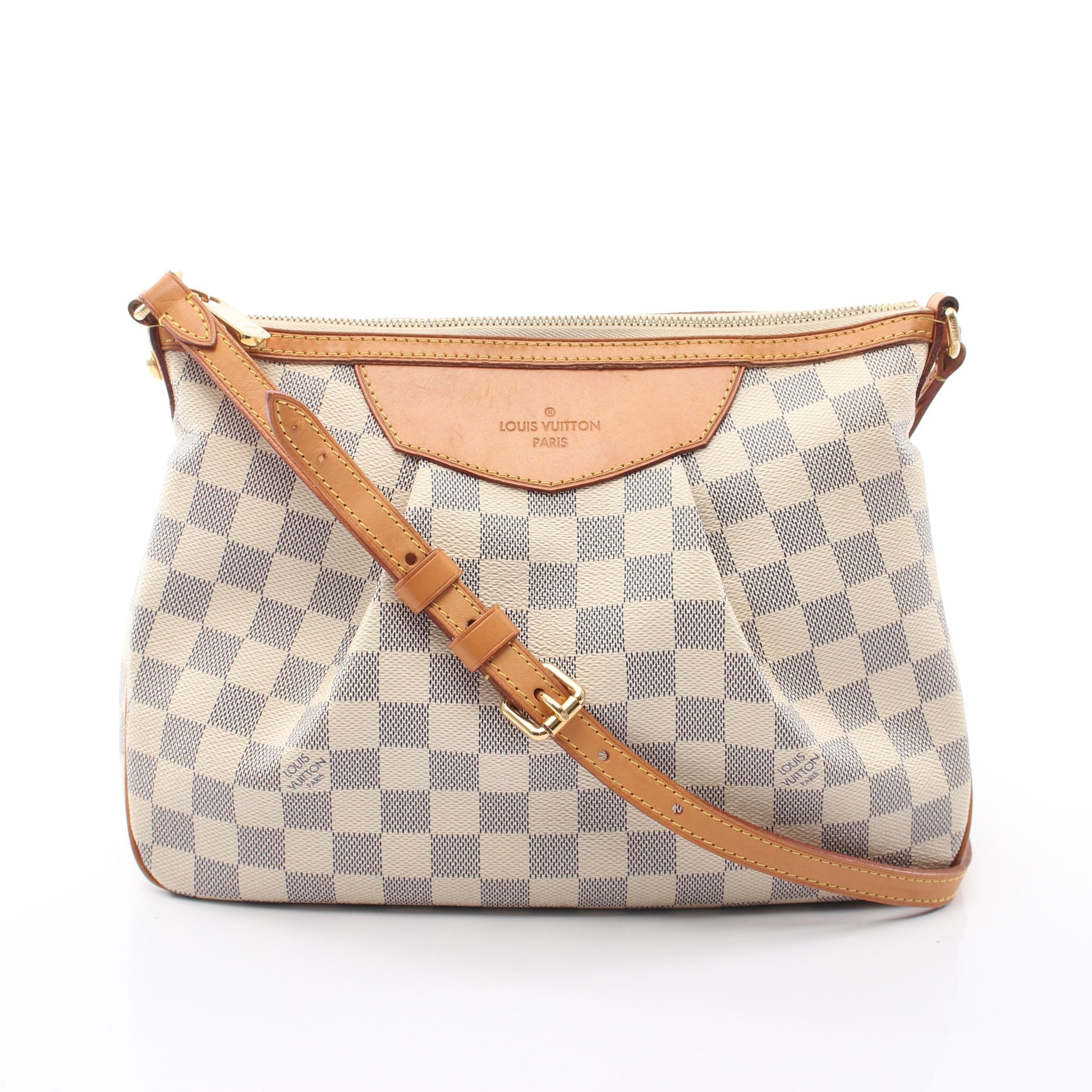 シラクーサPM ダミエアズール ショルダーバッグ PVC レザー ホワイト ルイヴィトン バッグ LOUIS VUITTON