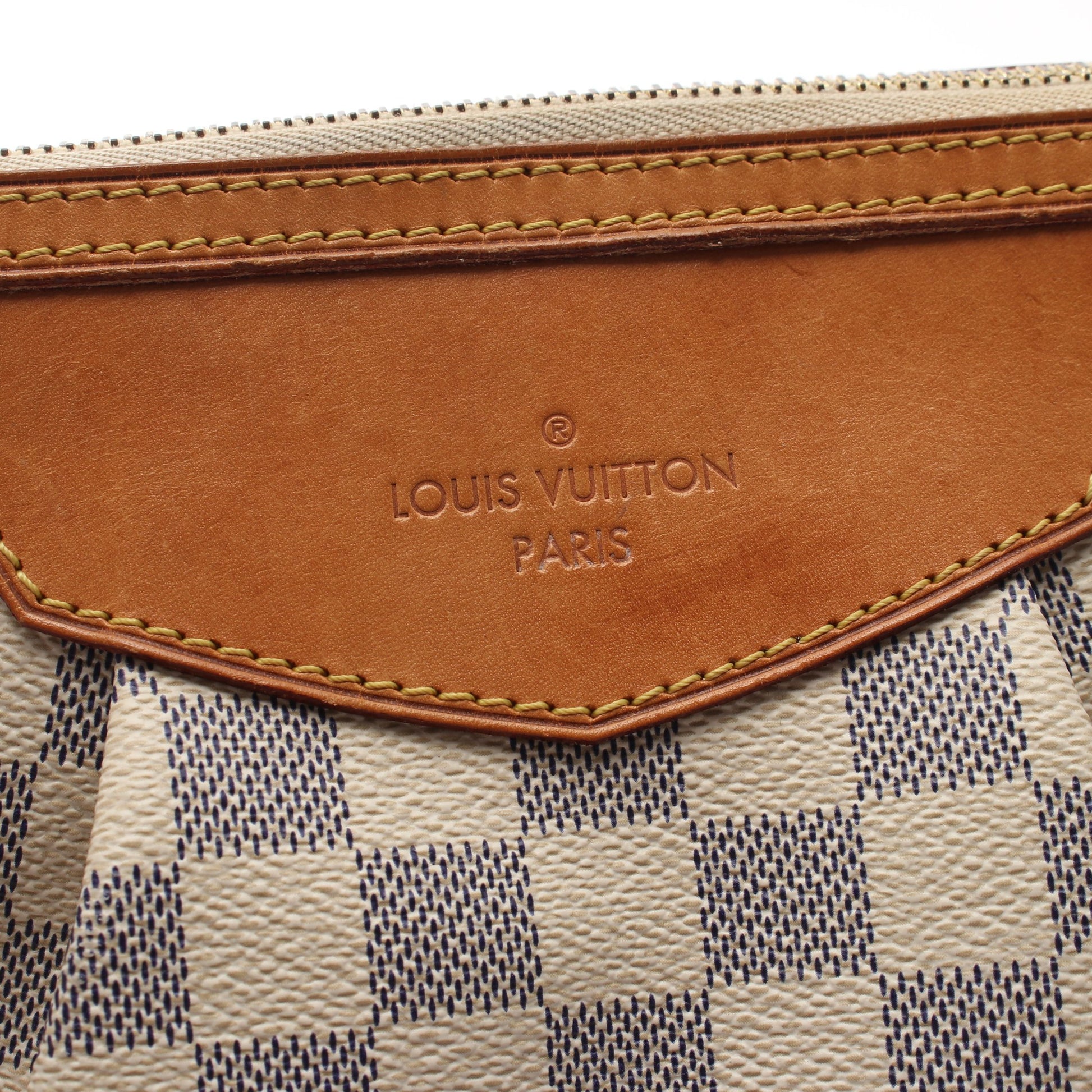 シラクーサPM ダミエアズール ショルダーバッグ PVC レザー ホワイト ルイヴィトン バッグ LOUIS VUITTON