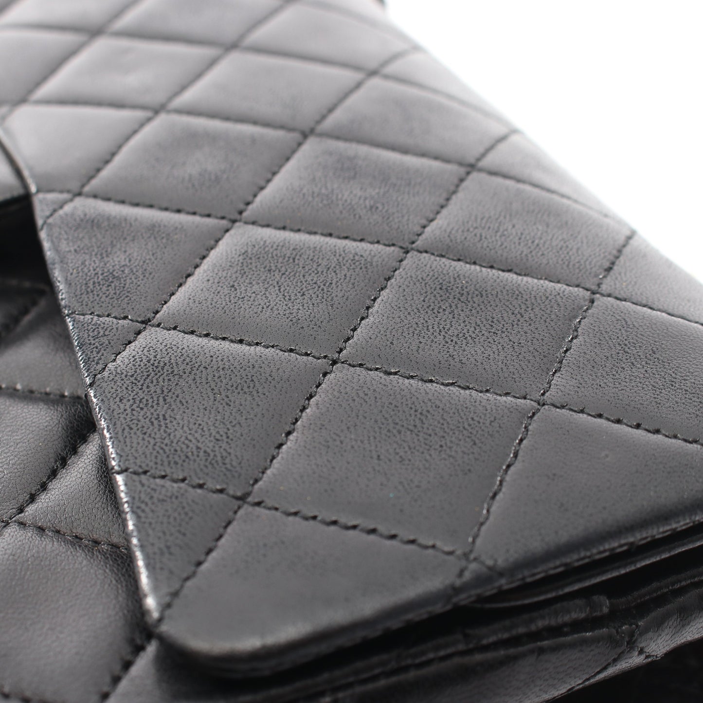 マトラッセ Wフラップ Wチェーンショルダーバッグ ラムスキン ブラック ゴールド金具 シャネル バッグ CHANEL