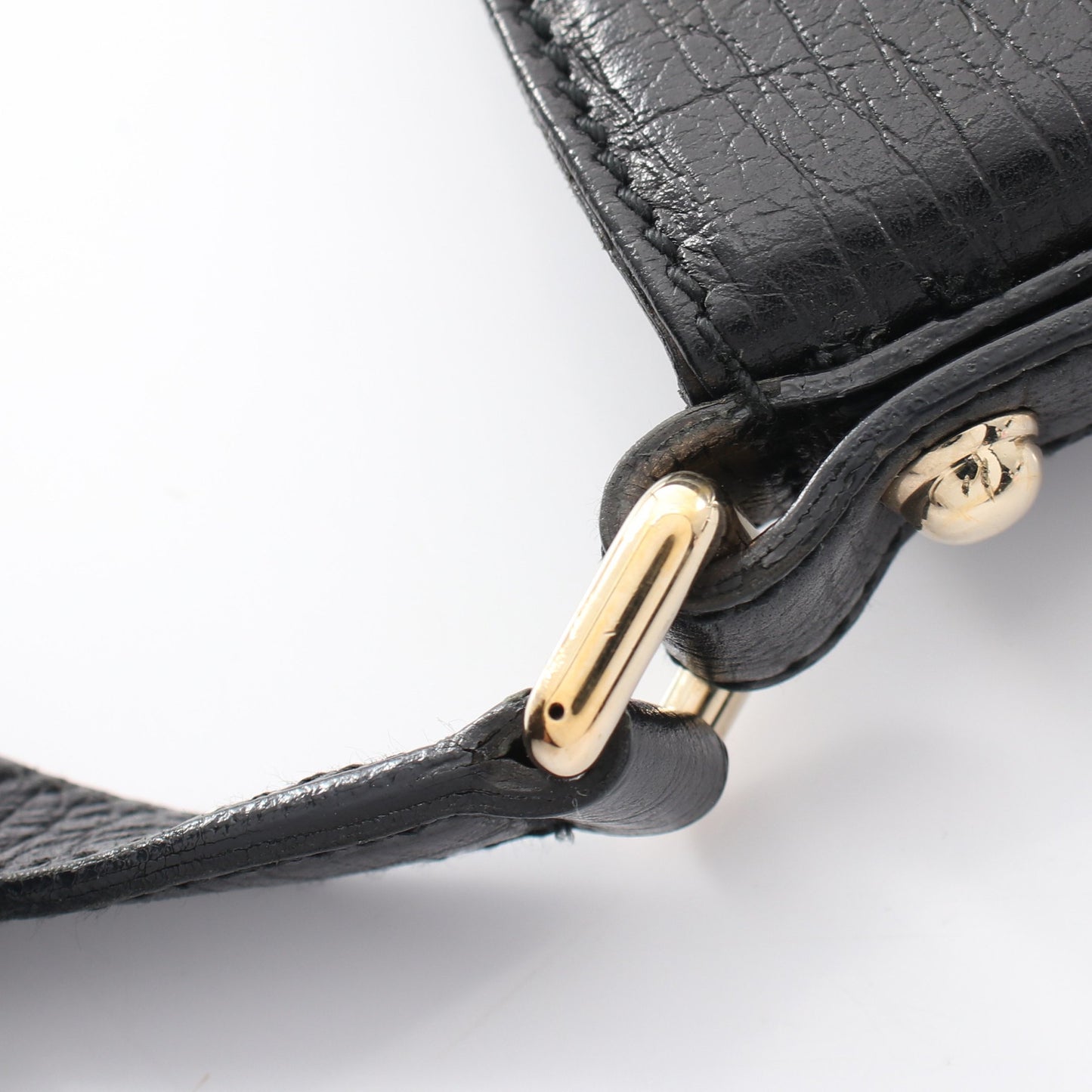ホースビット GGキャンバス ワンショルダーバッグ キャンバス レザー ブラック グッチ バッグ GUCCI