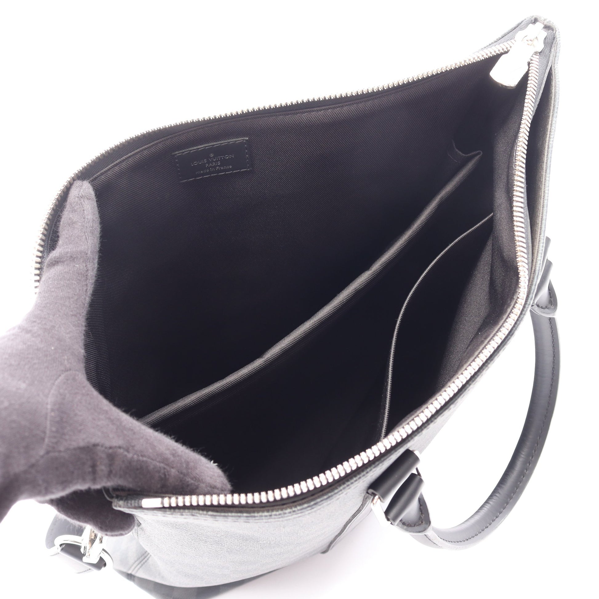 アントン ダミエグラフィット 2WAY ハンドバッグ トートバッグ PVC レザー ブラック ルイヴィトン バッグ LOUIS VUITTON