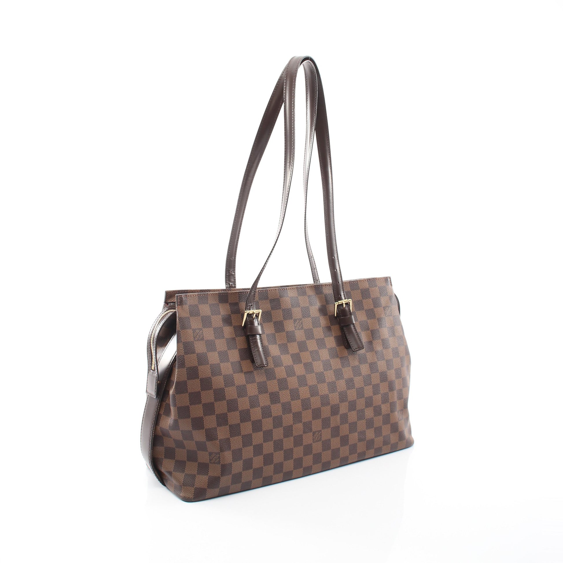 チェルシー ダミエエベヌ ショルダーバッグ トートバッグ PVC レザー ブラウン ルイヴィトン バッグ LOUIS VUITTON