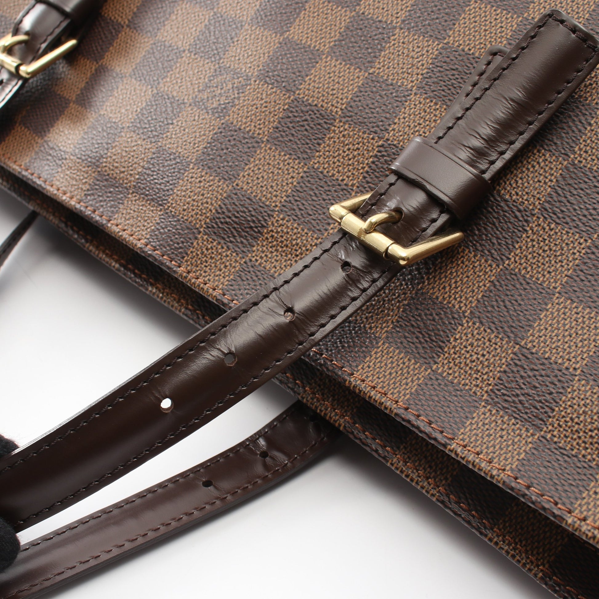 チェルシー ダミエエベヌ ショルダーバッグ トートバッグ PVC レザー ブラウン ルイヴィトン バッグ LOUIS VUITTON